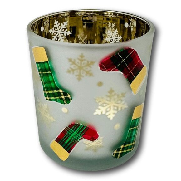 Yankee Candle Christmas Stockings Votive Holder Display with Singing Carols - Picture 2 of 6